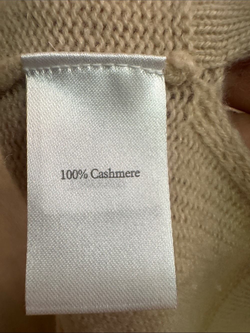 Pure Collection Cashmere Beige V-Neck Button-Front Cardigan - Picture 3 of 4